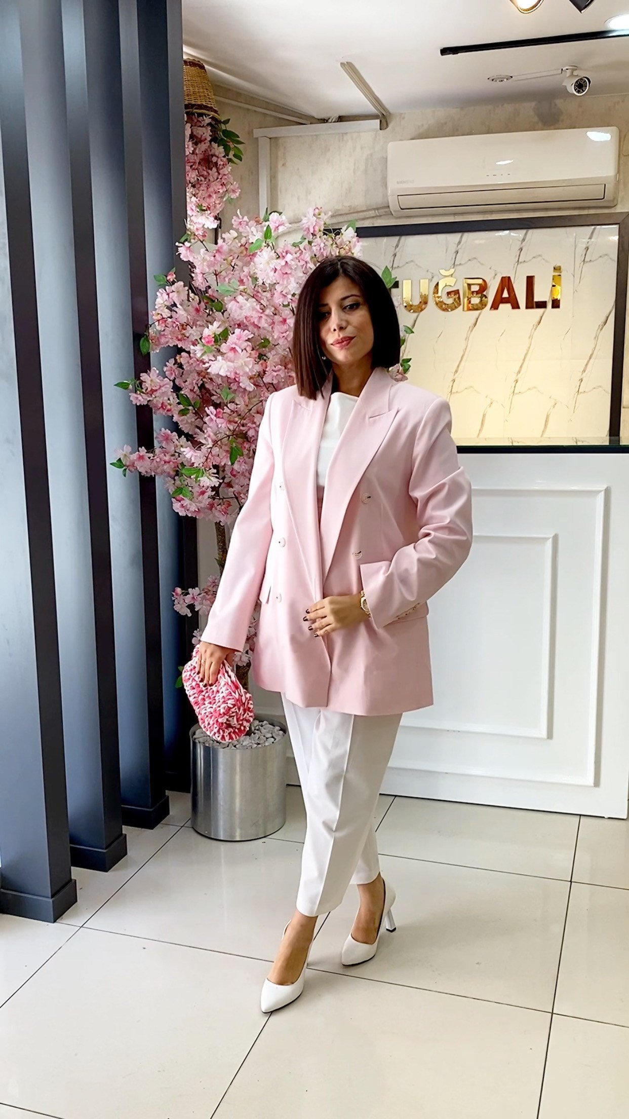 Pembe Blazer Ceket