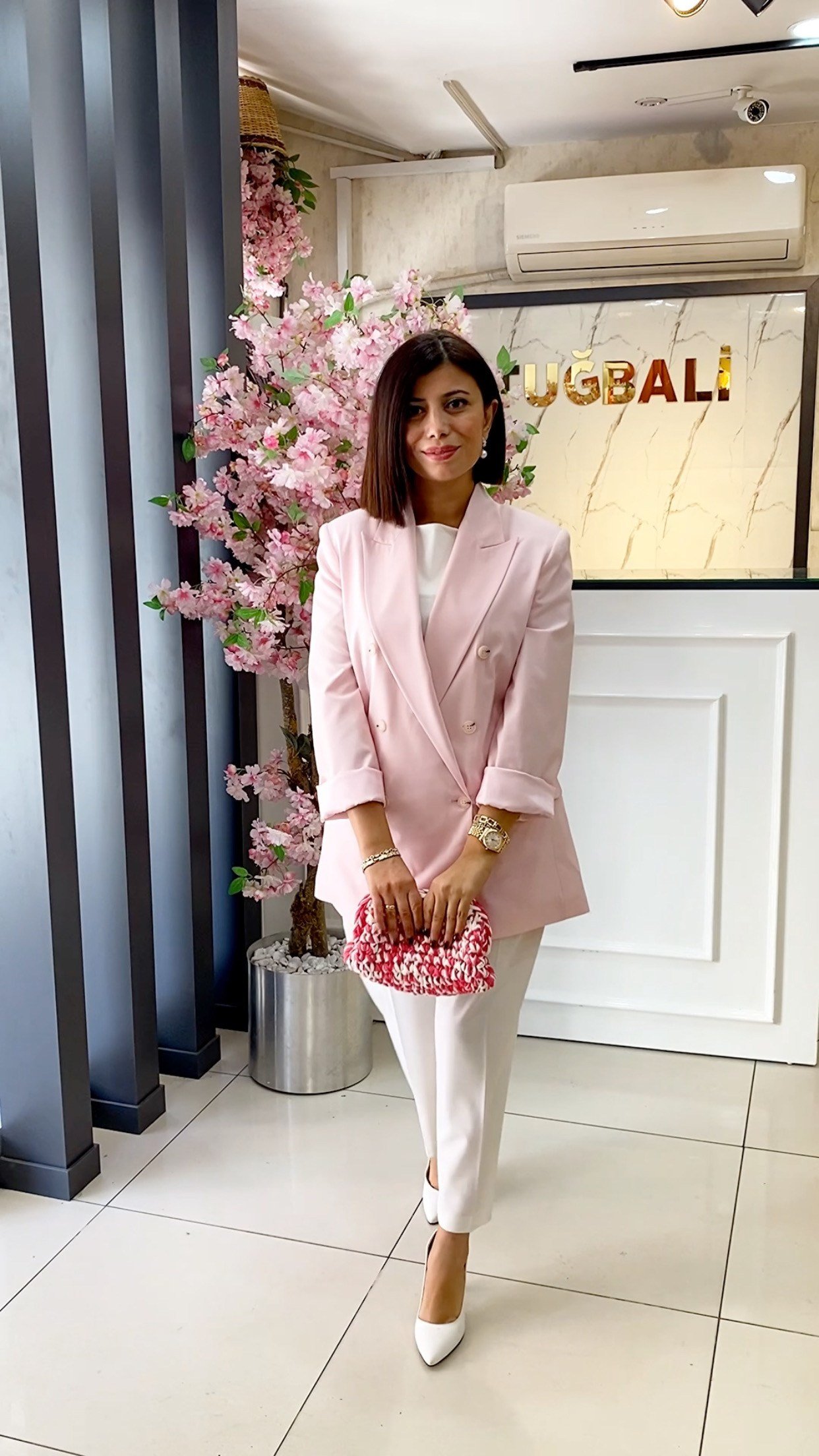 Pembe Blazer Ceket
