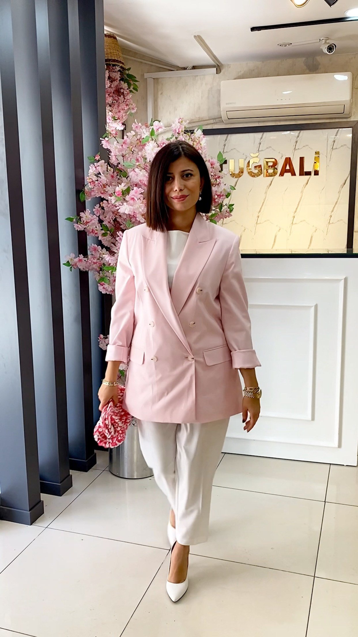 Pembe Blazer Ceket