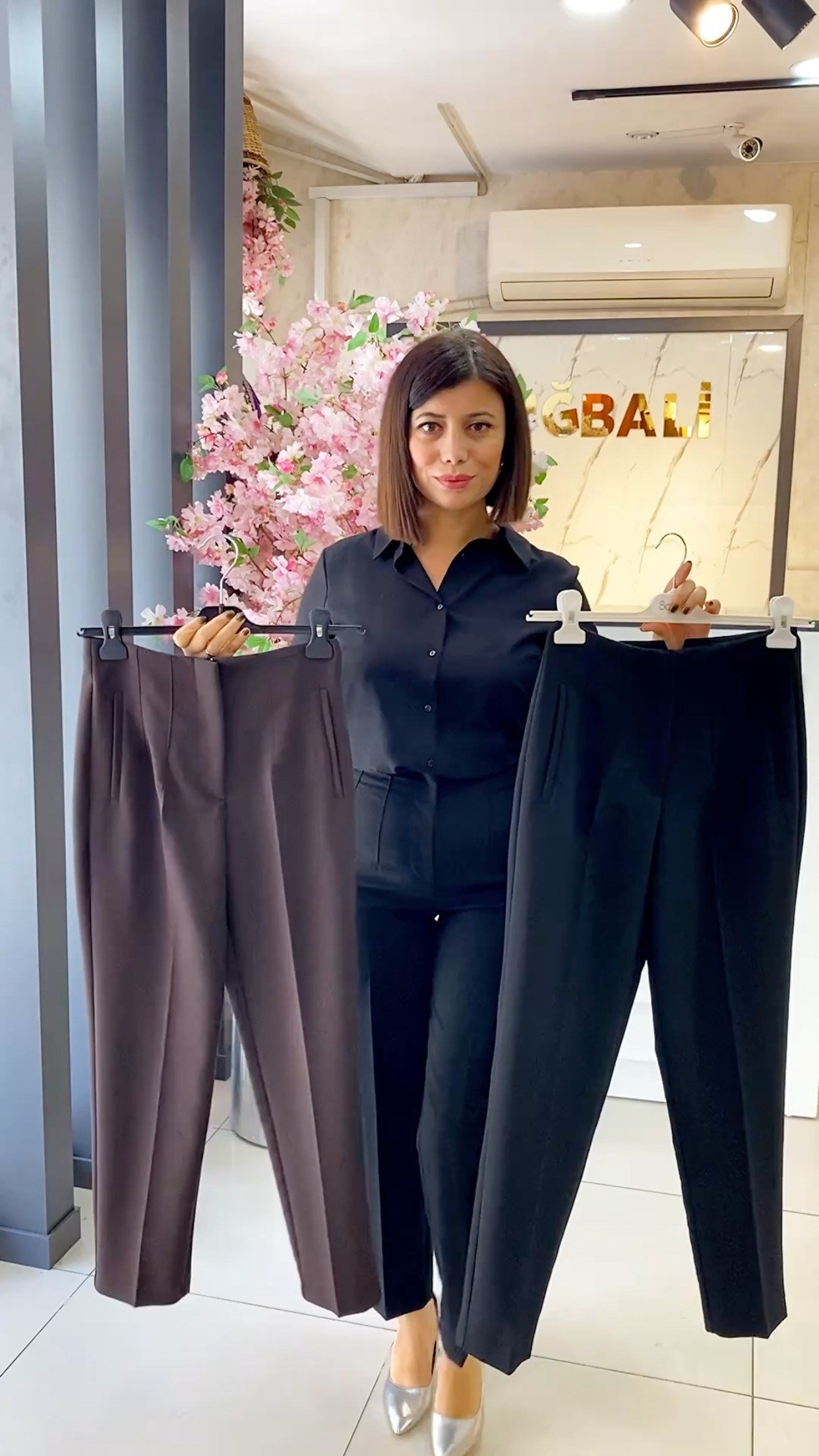 Pens Detaylı Kadın Pantolon - SİYAH