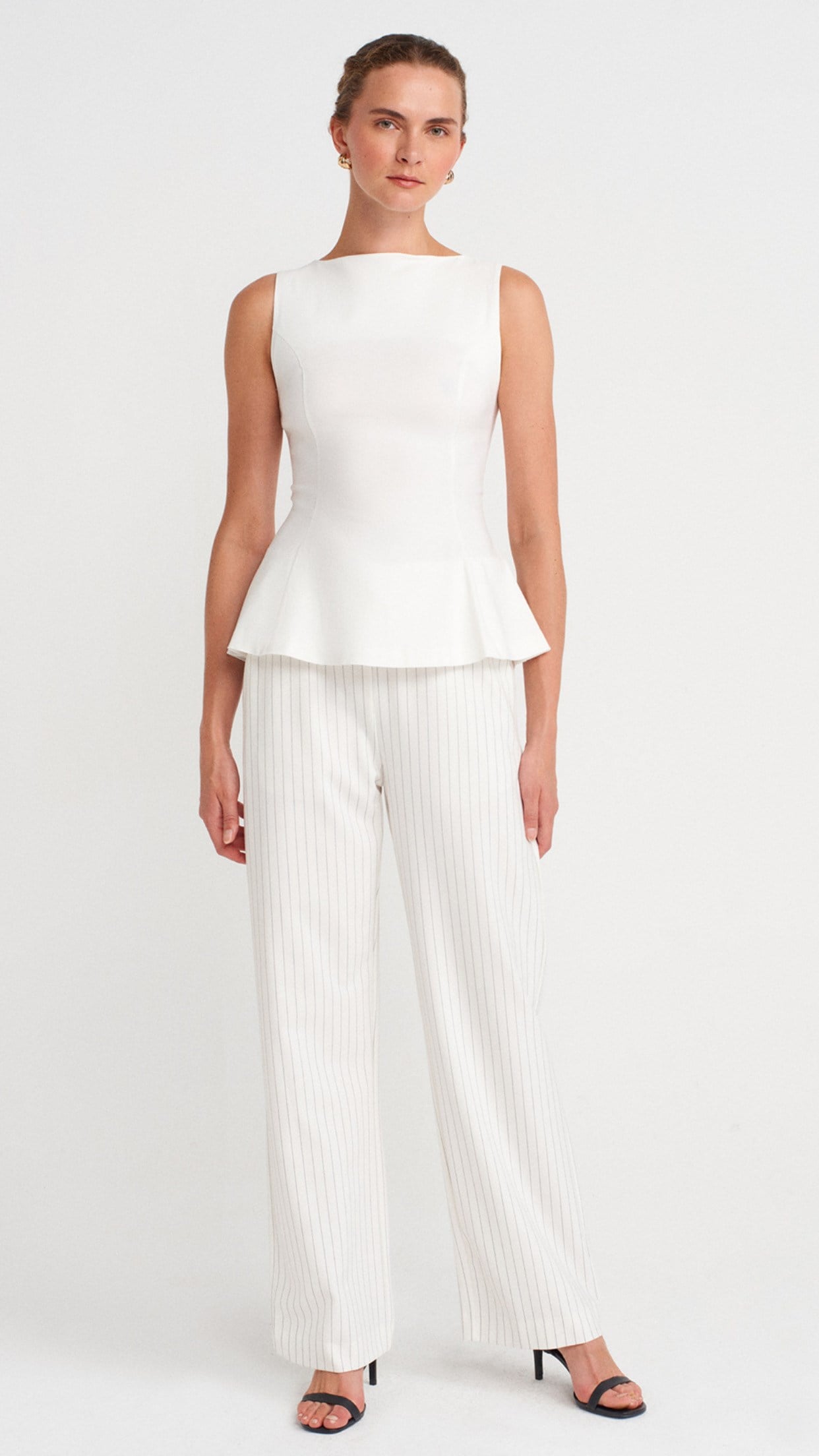 Peplum Top- EKRU
