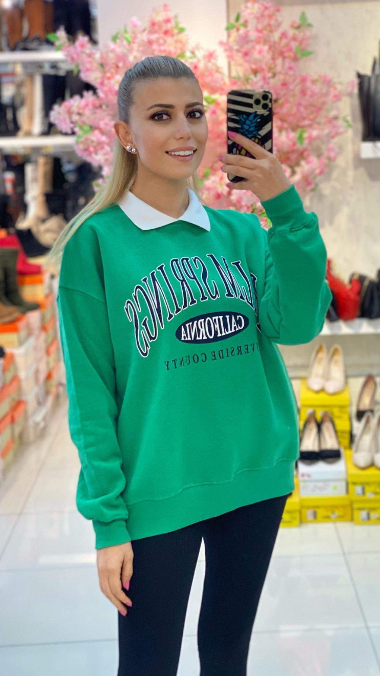 Yeşil Şardonlu Sweat