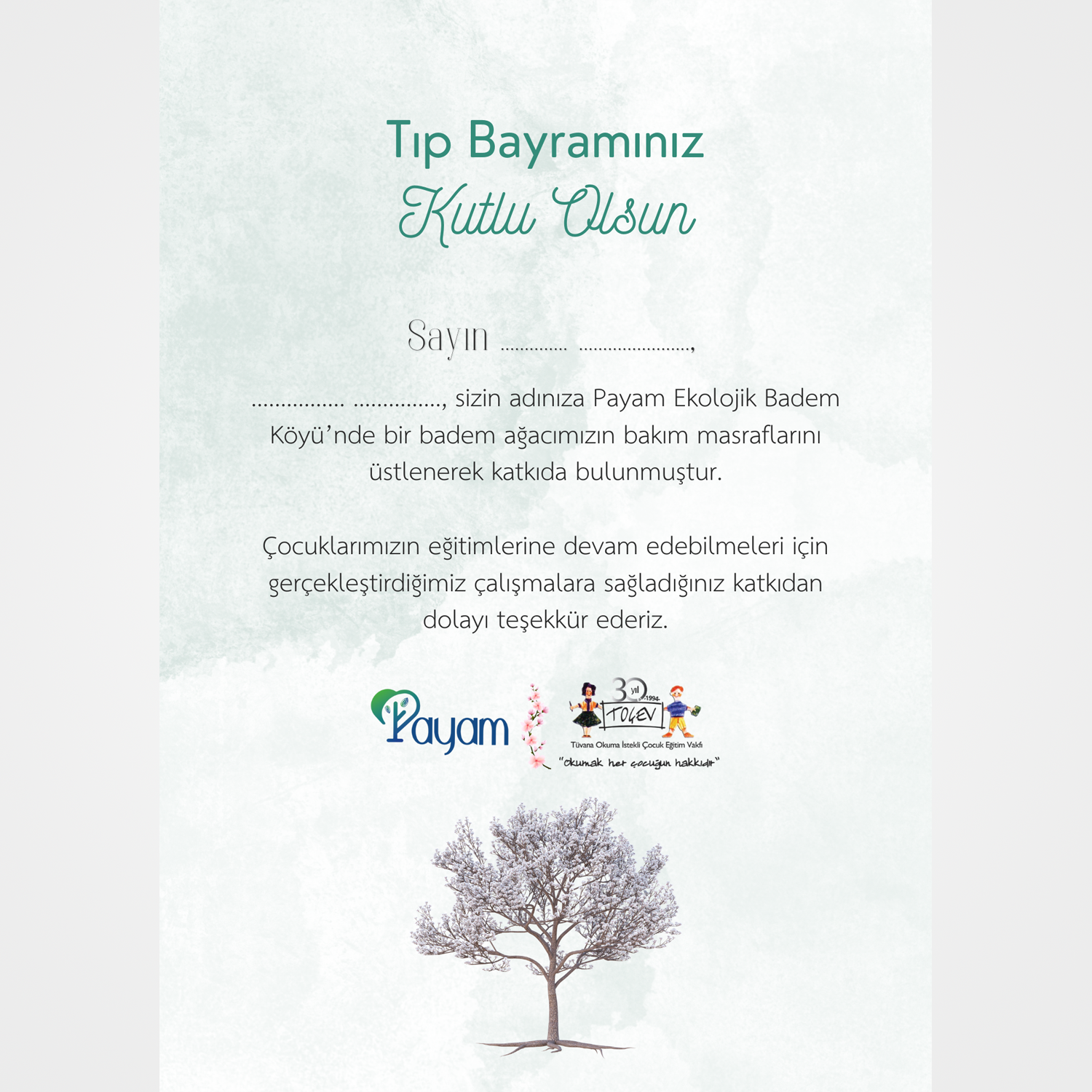 TIP BAYRAMI PAYAM SERTİFİKASI