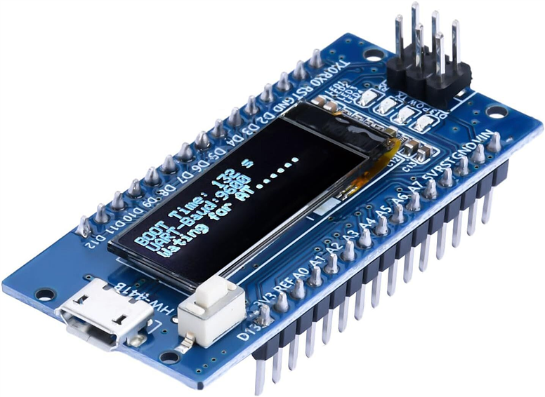0.91 İnç LCD Ekranlı Arduino Nano CH340 Geliştirme KartıArduino Nano CH340 0.91 İnç Ekranlı Kart | Robo Dünya