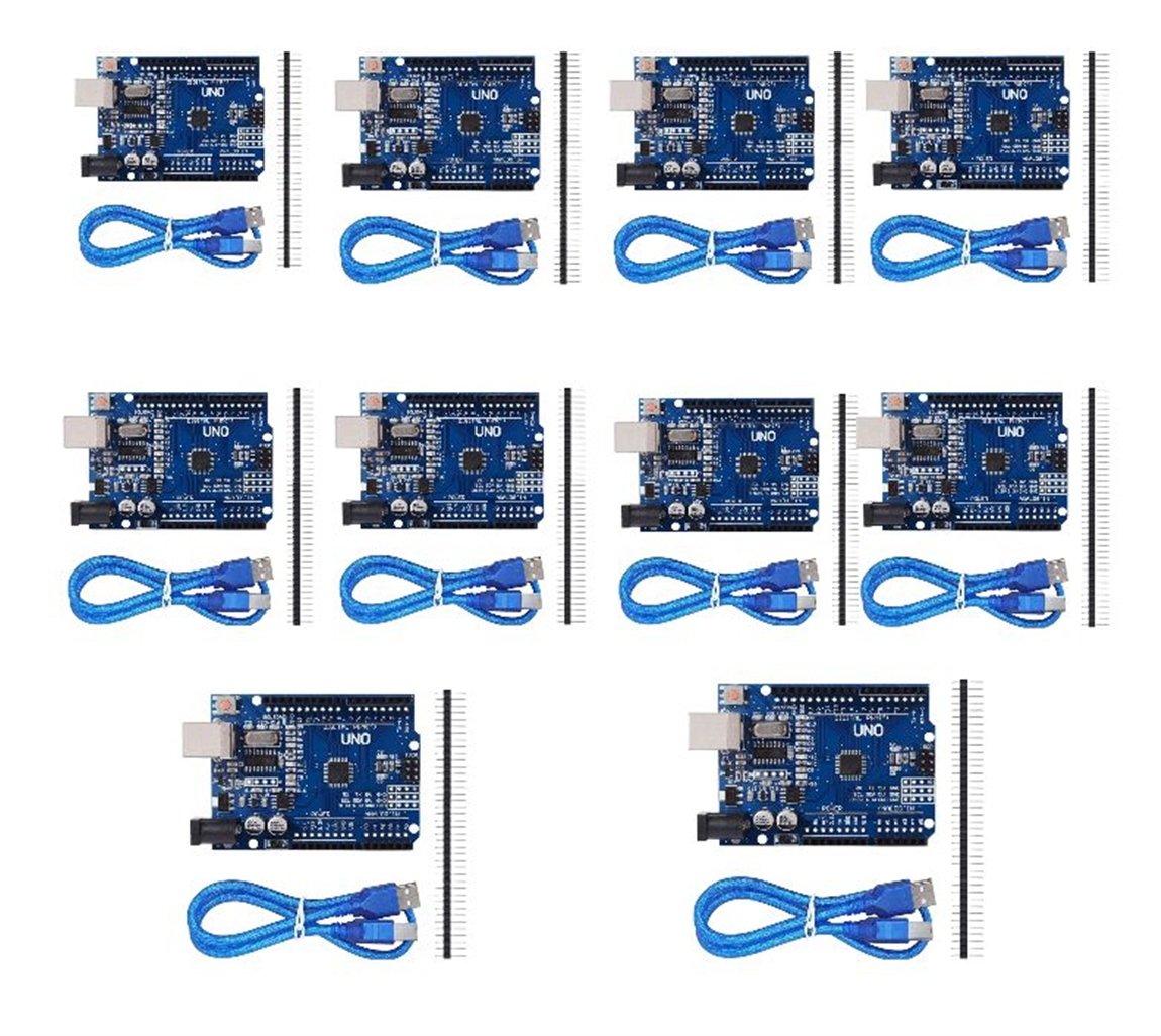 10ADET  Arduino UNO R3 KLON - USB KABLO HEDİYELİ - (USB Chip CH340)10ADET  Arduino UNO R3 KLON - USB KABLO HEDİYELİ - (USB Chip CH340)