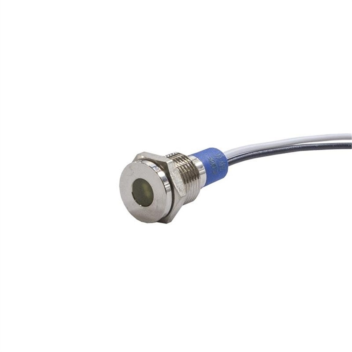 10mm Metal Kablolu Sinyal Lambası Sarı IP67 10V-30V
