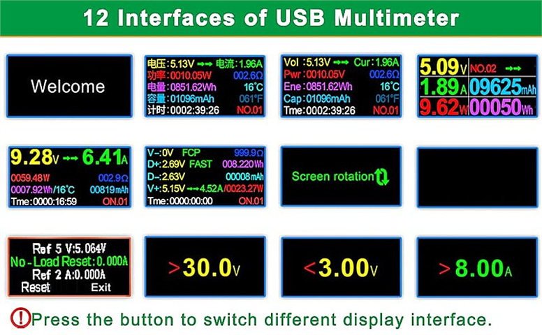 12 in 1 Çok Fonksiyonlu USB & Type-C Dijital Güç Ölçer Test Cihazı – Voltaj, Akım, Kapasite, Watt Ölçüm – PD/QC Uyumlu12 in 1 Çok Fonksiyonlu USB & Type-C Dijital Güç Ölçer Test Cihazı – Voltaj, Akım, Kapasite, Watt Ölçüm – PD/QC Uyumlu