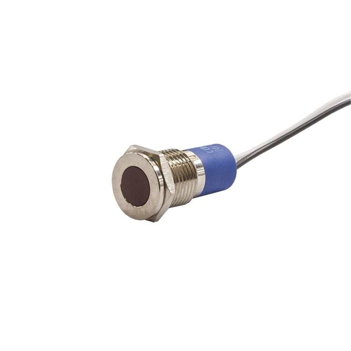 12mm Metal Kablolu Sinyal Lambası Kırmızı IP67 10V-30V