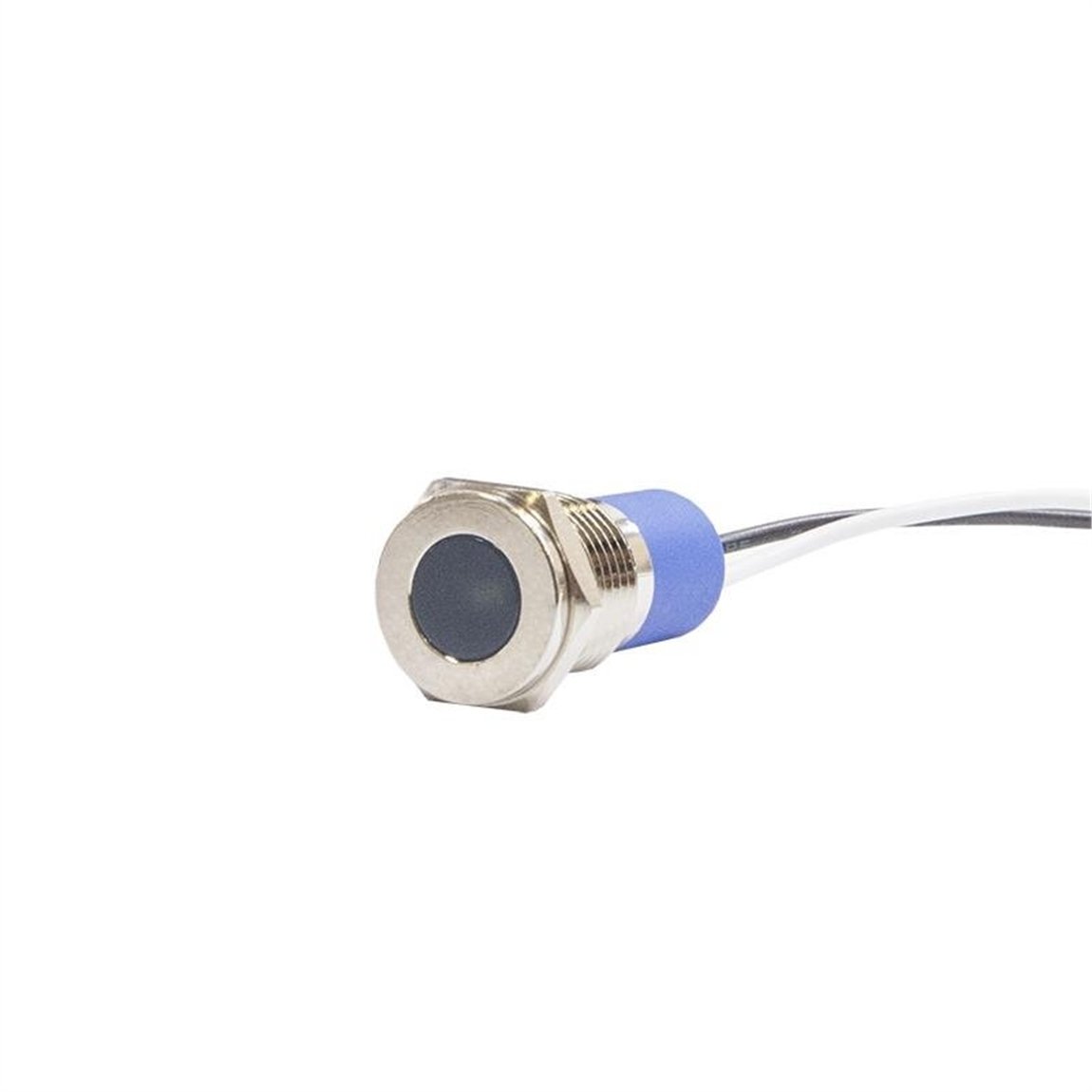 12mm Metal Kablolu Sinyal Lambası Mavi IP67 10V-30V
