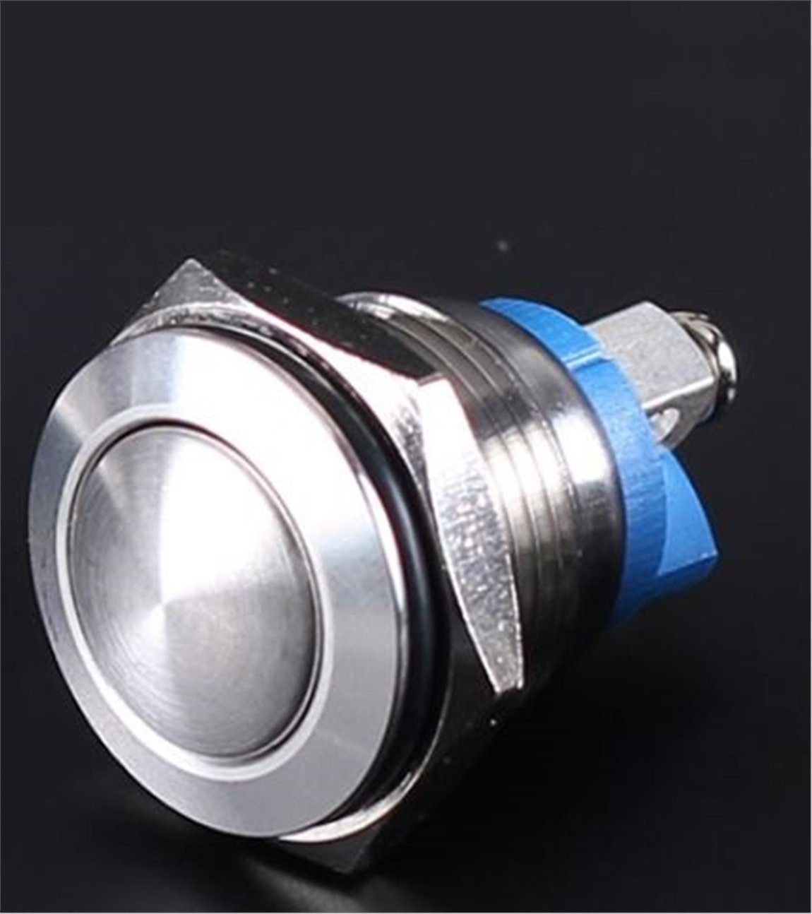 16mm Metal Buton Paslanmaz/Çelik IP65 3A 250VAC 2P 1No