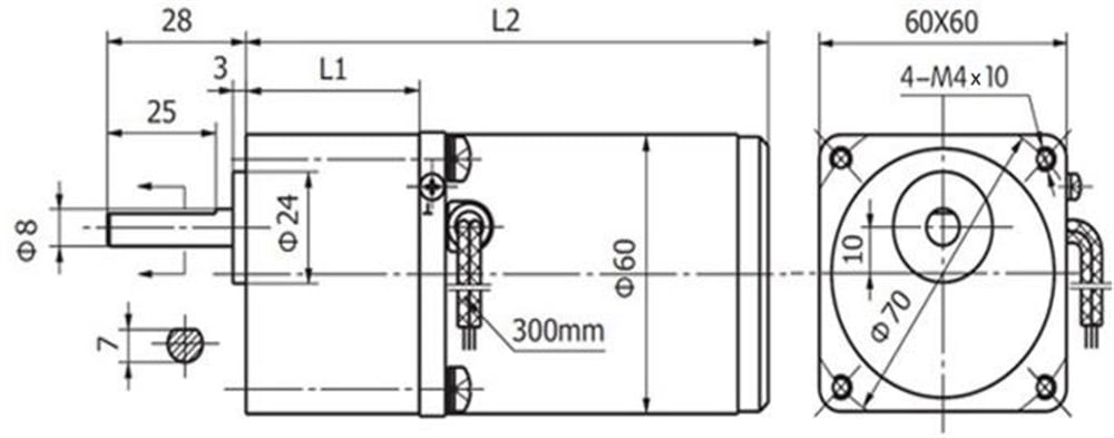 220V 7 Rpm 60mm Redüktörlü AC Motor