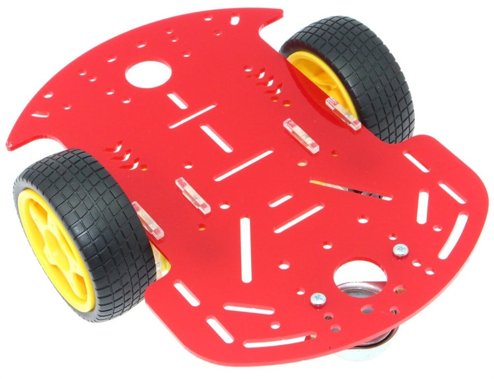 2WD Mobil Robot Platformu - Kırmızı