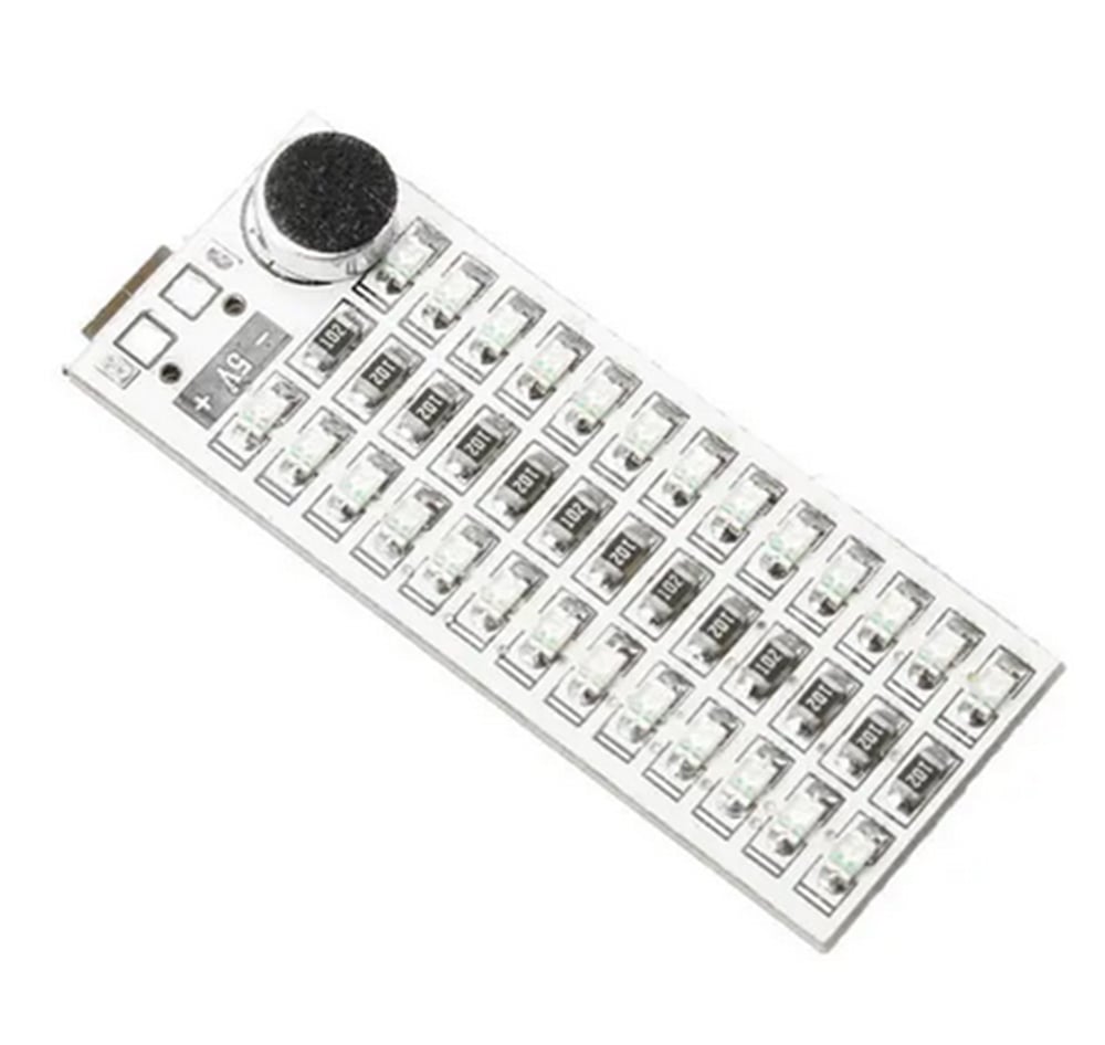 2x13 Yeşil Mini USBli Ayarlanabilir Sese Duyarlı Spektrum LED