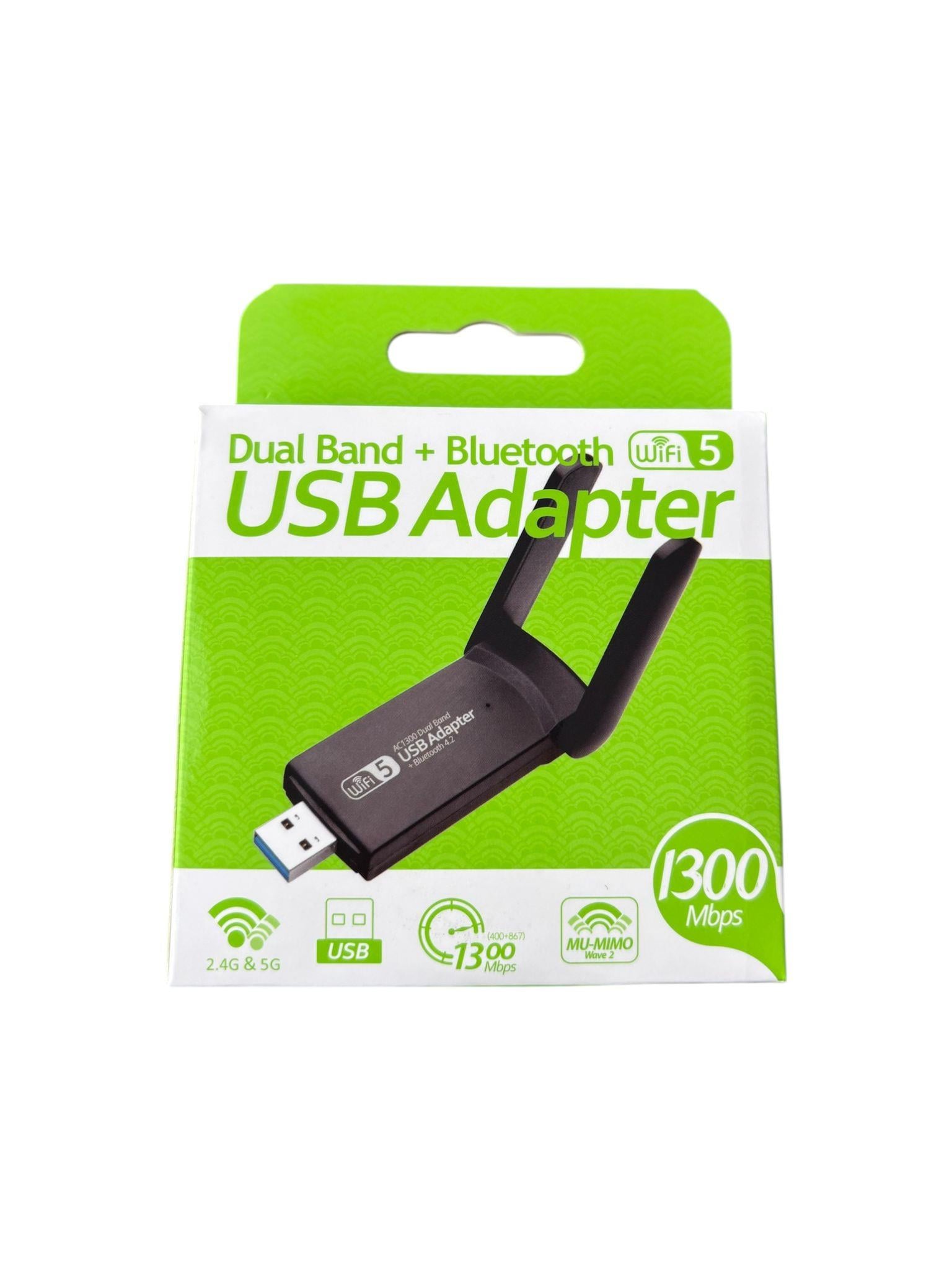 300 Mbps Dual Band Usb 3.0 Adaptör Kablosuz Wifi Alıcı 2.4ghz 5ghz + Bluetooth 4.2USB WiFi Bluetooth Adaptör | 1300 Mbps Dual Band 5GHz 2.4GHz Kablosuz Ağ Kartı + BT 4.2 Destekli Dongle | Robo Dünya