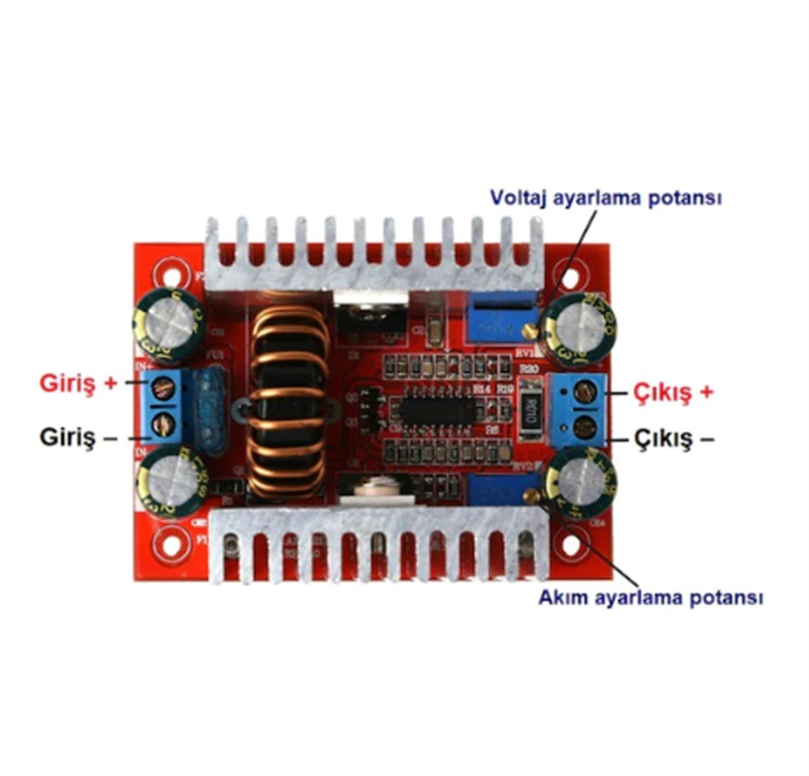 400W 15A 10-60V Dc-Dc Çevirici Step-Up Booster Voltaj Yükseltici400W 15A 10-60V Dc-Dc Çevirici Step-Up Booster Voltaj Yükseltici | Robo Dünya