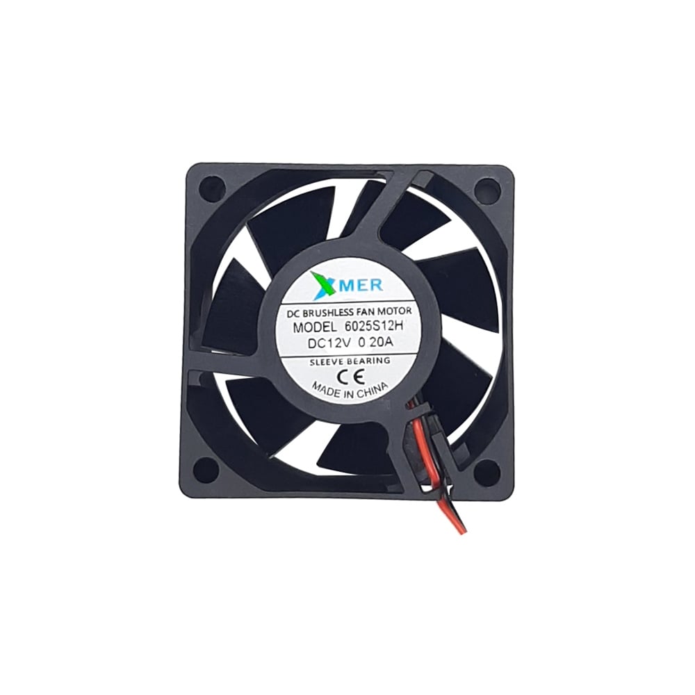 60X60X25mm 12V 0.20A 2P XMER FAN