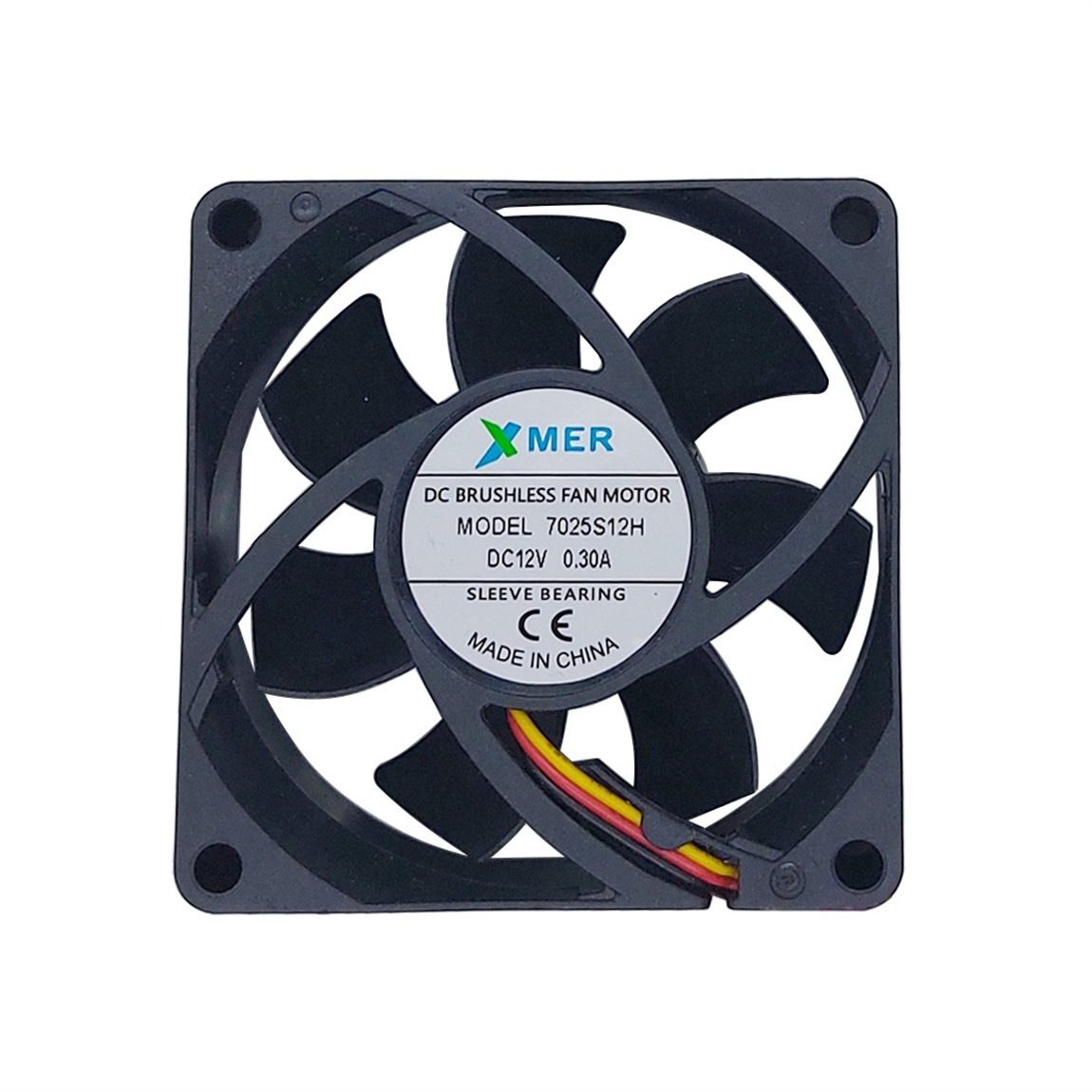 70X70X25mm 12V 0.30A 3P XMER FAN