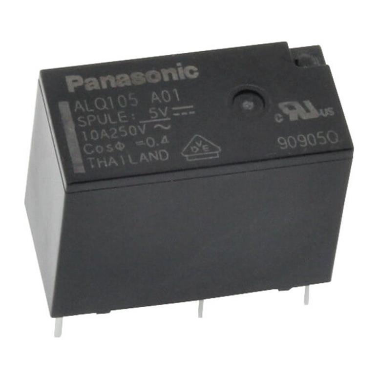 ALQ105A01 RELAY POWER 10A 5VDC 1FormC PANASONICALQ105A01 RELAY POWER 10A 5VDC 1FormC PANASONIC
