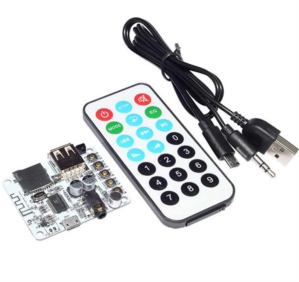 Bluetooth Ses Alıcılı Mp3 Çözücü Kart + Kızılötesi KumandaBluetooth Ses Alıcılı Mp3 Çözücü Kart + Kızılötesi Kumanda