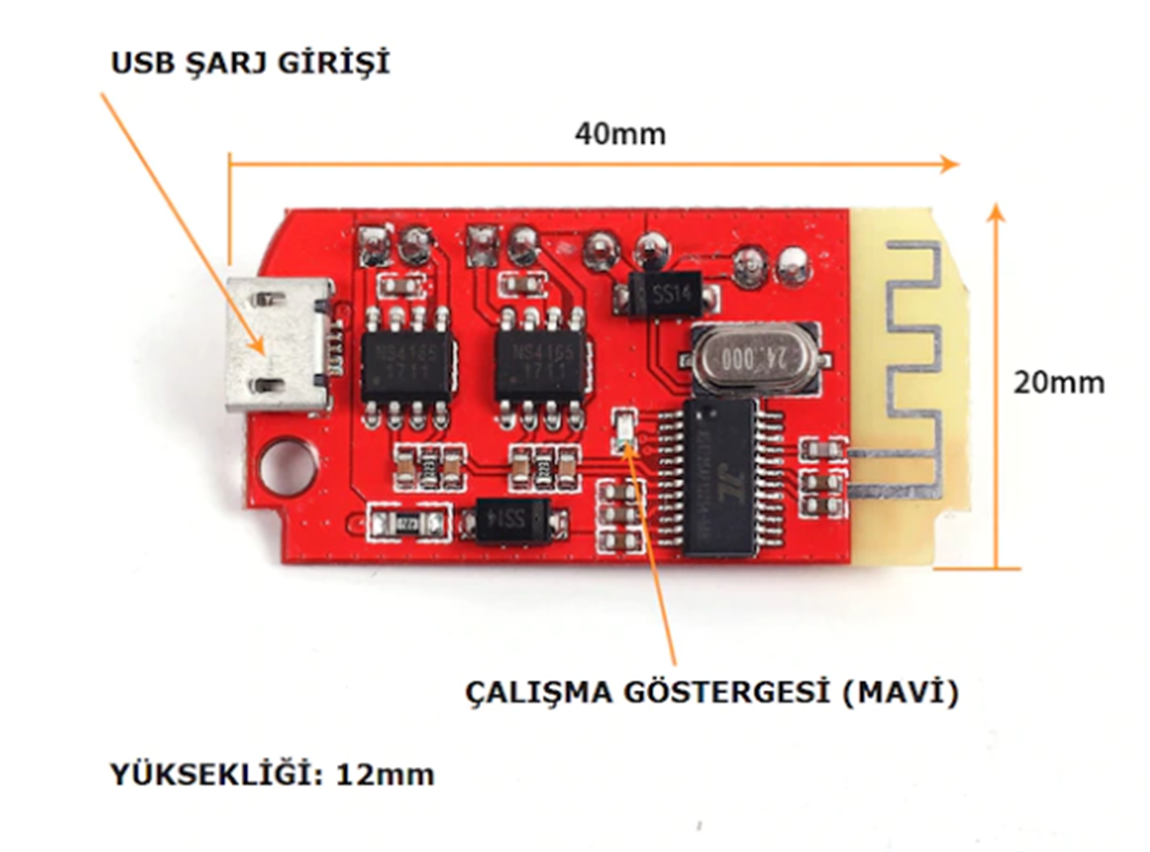 Ct14 Bluetooth Amfi Devresi 5V 2X5W Şarj Edilebilir Amfi ModülüCt14 Bluetooth Amfi Devresi 5V 2X5W Şarj Edilebilir Amfi Modülü | Robo Dünya