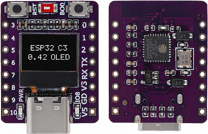 ESP32-C3 0.42 İnç OLED Modülü Wifi+Bluetooth ESP32 Geliştirme KartıESP32-C3 0.42 İnç OLED Modülü Wifi+Bluetooth ESP32 Geliştirme Kartı