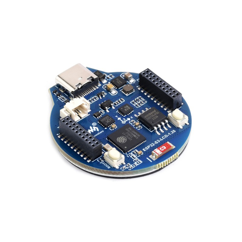 ESP32-S3 1.28 İnç Yuvarlak IPS LCD Geliştirme Kartı – Çift Çekirdekli LX7 İşlemci ve GC9A01 SürücülüESP32-S3 1.28 İnç Yuvarlak IPS LCD Geliştirme Kartı – Çift Çekirdekli LX7 İşlemci ve GC9A01 Sürücülü