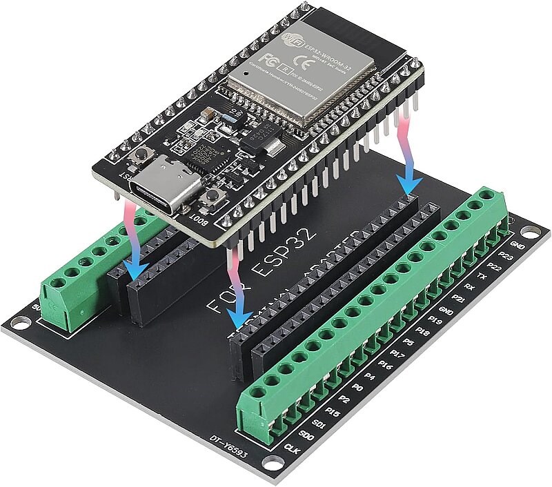 ESP32S 38 Pin Klemens ShieldESP32S 38 Pin Klemens Shield