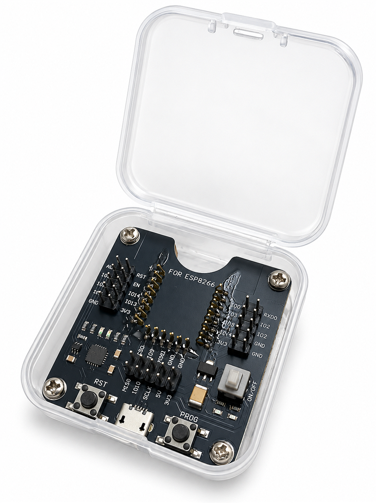 ESP8266 Modül Adaptörü – Programlama ve Geliştirme KartıESP8266 Modül Adaptörü ve Programlama Kartı | Robo Dünya