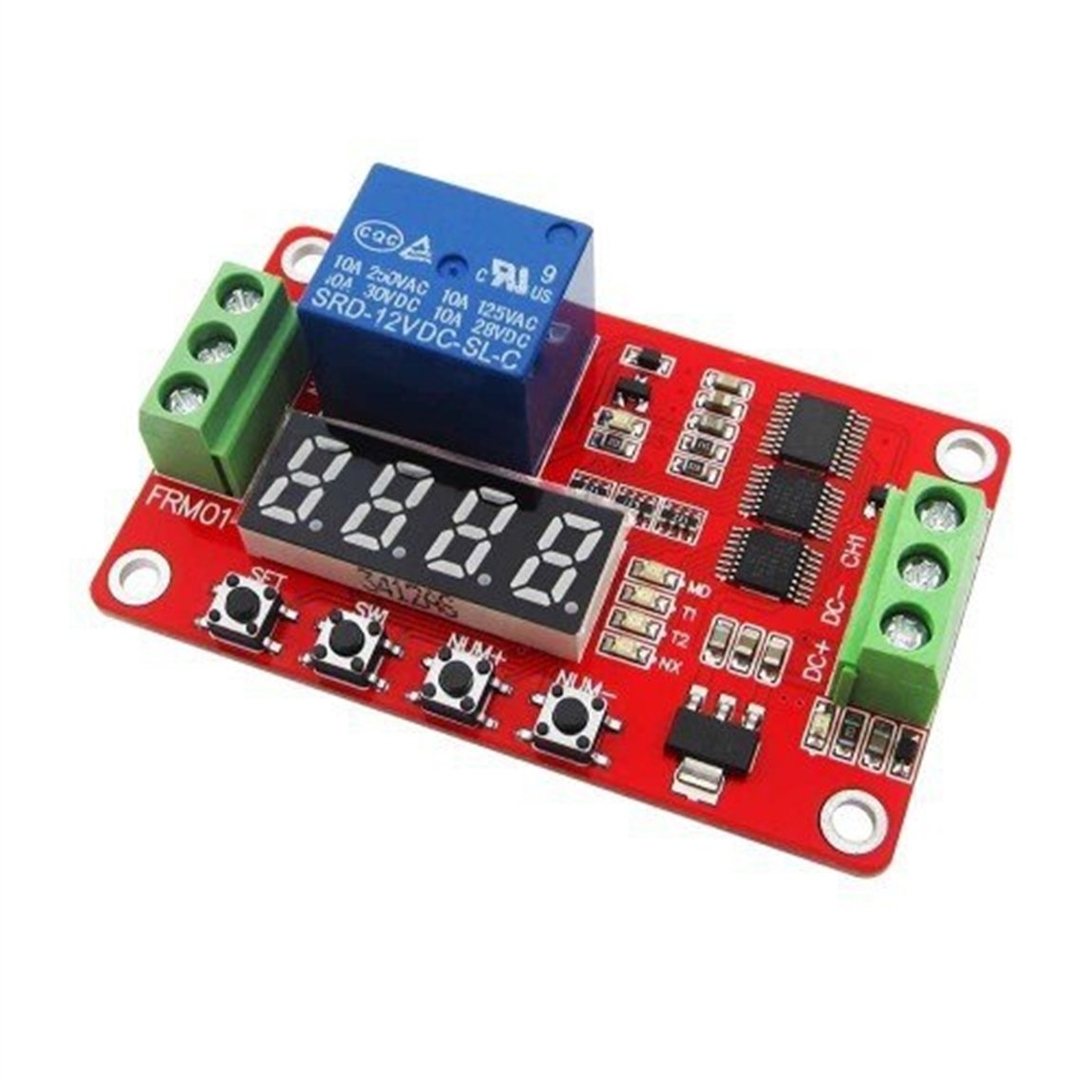 FRM01 12V Çok Fonksiyonlu Zaman Ayarlı Röle ModülüFRM01 12V Çok Fonksiyonlu Zaman Ayarlı Röle Modülü