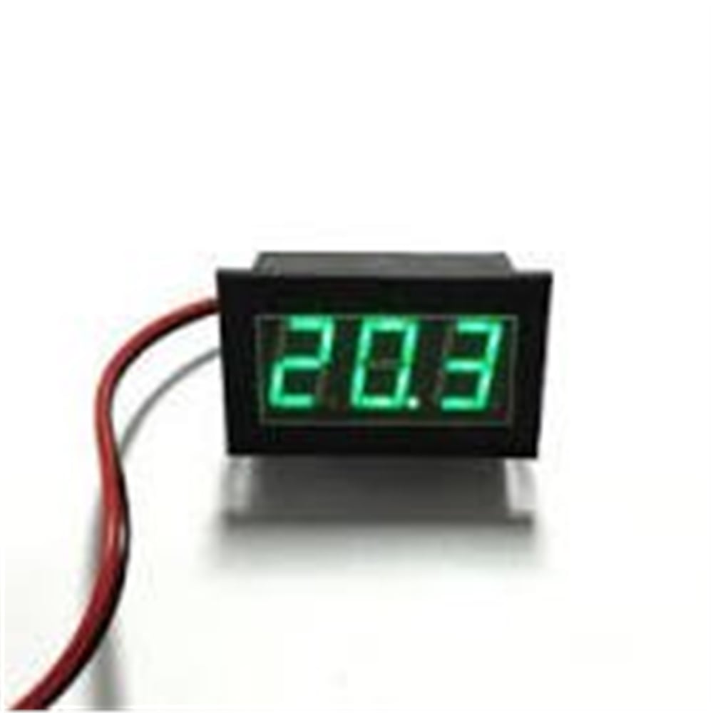 H27V 3.5-30V 2 Kablolu DC Yeşil Voltmetre