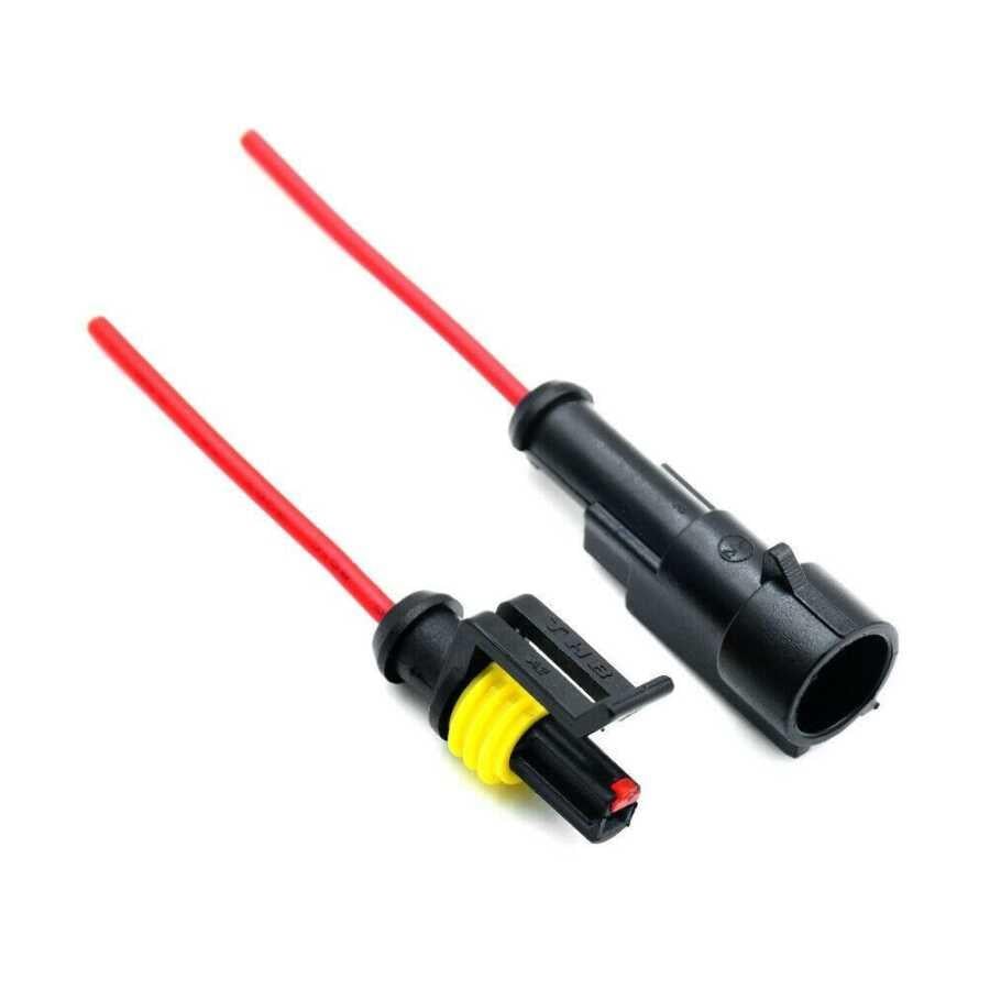 Kablolu 1-Pin Su Geçirmez Konnektör TakımıKablolu 1-Pin Su Geçirmez Konnektör Takımı