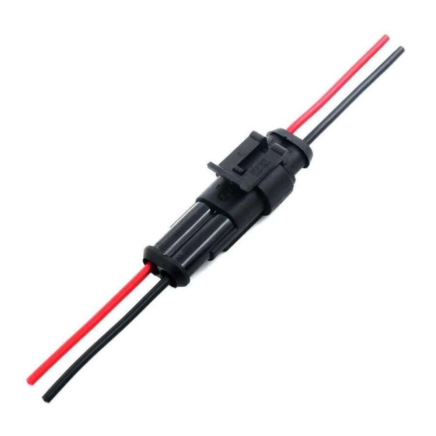 Kablolu 2-Pin Su Geçirmez Konnektör TakımıKablolu 2-Pin Su Geçirmez Konnektör Takımı