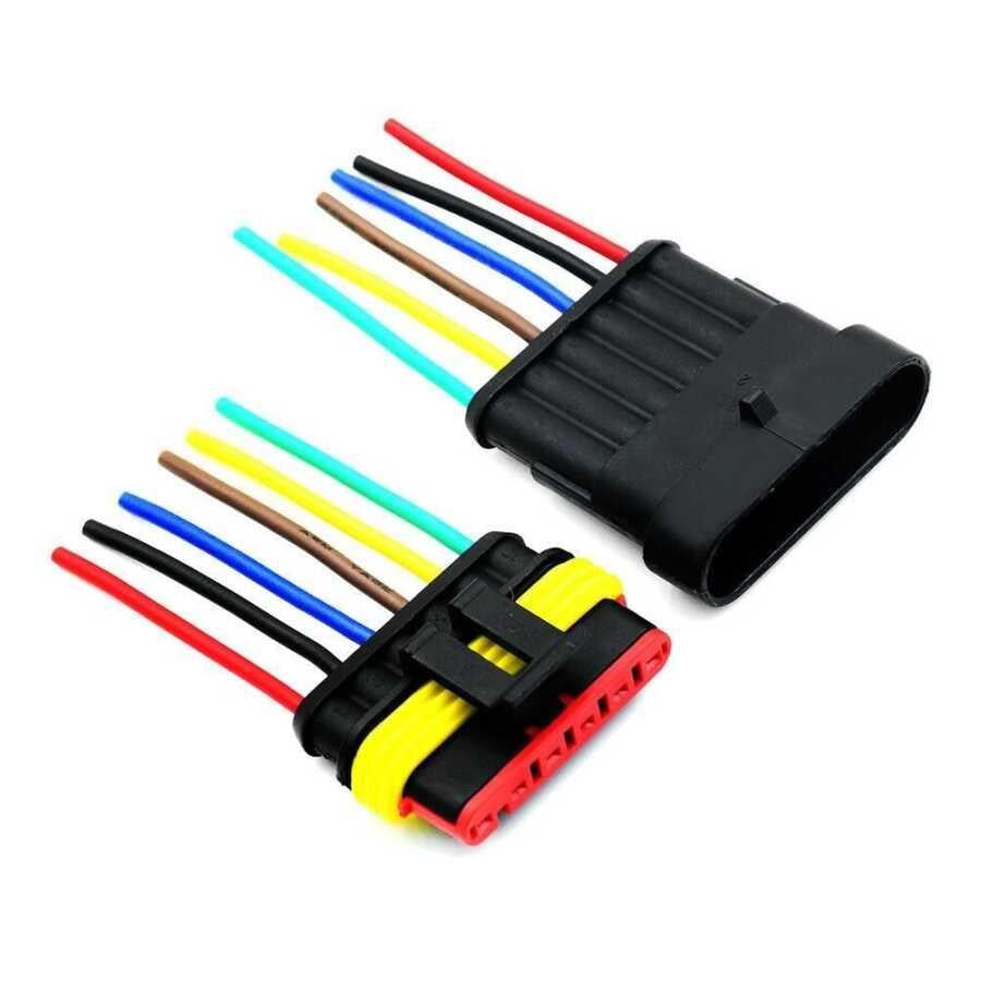 Kablolu 6-Pin Su Geçirmez Konnektör TakımıKablolu 6-Pin Su Geçirmez Konnektör Takımı