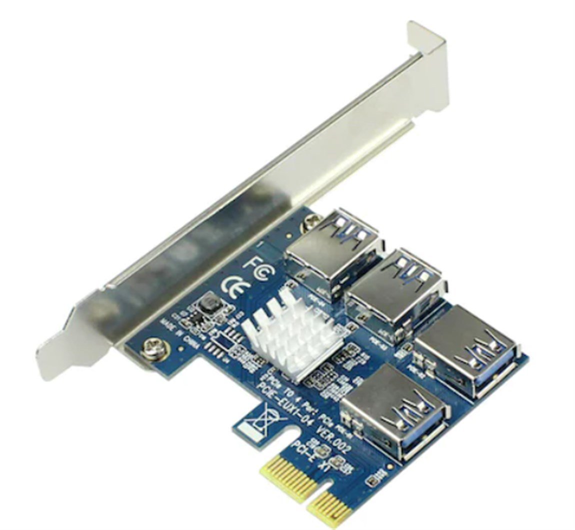 PCI-E Express 1X 1 to 4 USB 3.0 RİSER ÇOĞALTICI & ÇOKLAYICI