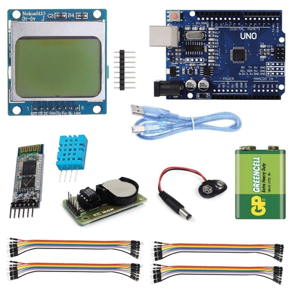 Sıcaklık ve Nem Ölçer Dijital Saat Seti