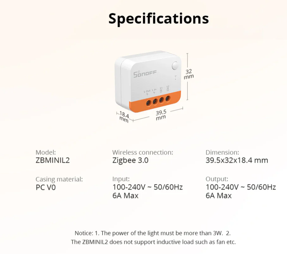 Sonoff ZBMINlL2 Extreme Zigbee Akıllı RöleSonoff ZBMINl Extreme Zigbee Akıllı Röle
