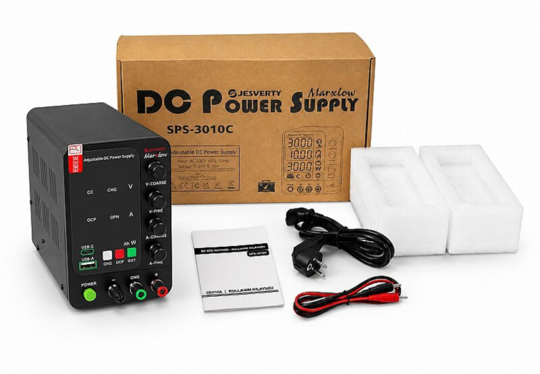 SPS-3010C 0-30V 0-10A 300W Ayarlı Güç Kaynağı Akü Şarj Edebilen SMPS Jesverty MarxlowSPS-3010C 0-30V 0-10A 300W Ayarlı Güç Kaynağı Akü Şarj Edebilen SMPS Jesverty Marxlow
