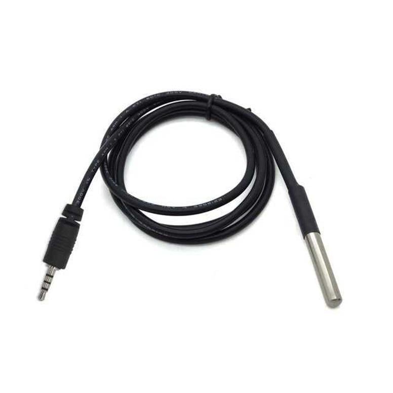 Su Geçirmez Isı Sensörü 3.5 mm Audio Jack-Jak DS18B20Su Geçirmez Isı Sensörü 3.5 mm Audio Jack-Jak DS18B20