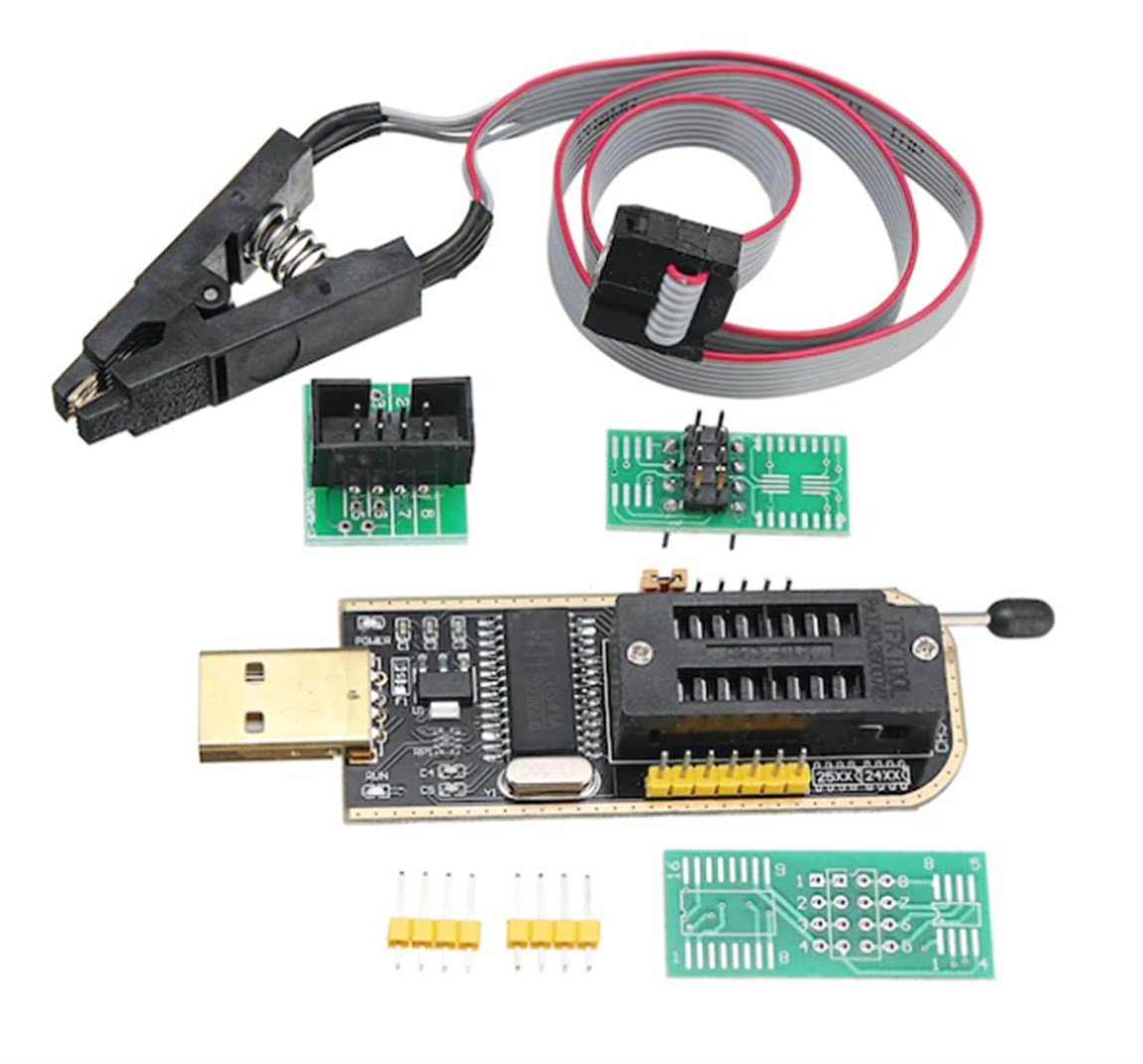 USB Bios Flash EEPROM Programlayıcı CH341A + SOIC8 SOP8 Test KlipsiUSB Bios Flash EEPROM Programlayıcı CH341A + SOIC8 SOP8 Test Klipsi | Robo Dünya