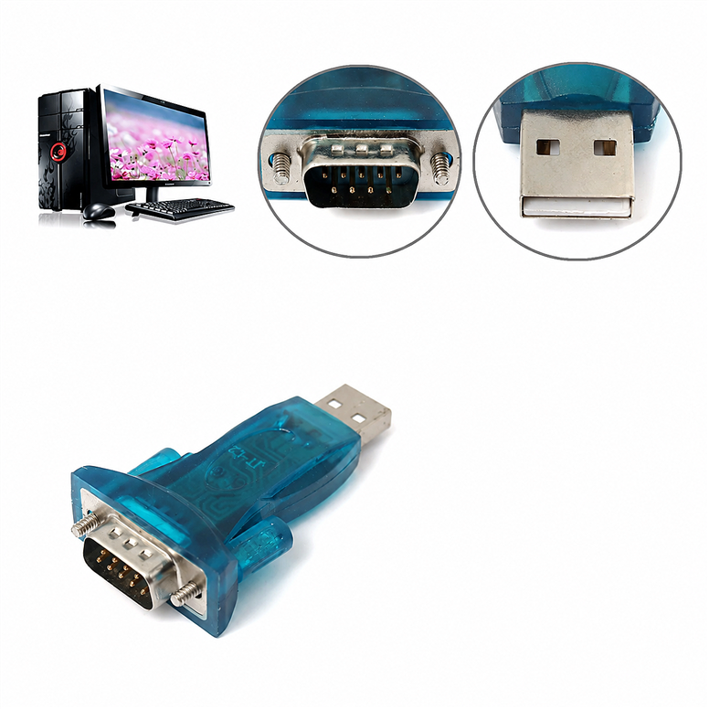 USB to RS232 Seri Port Dönüştürücü Adaptör – DB9 Erkek CH340CH340 USB RS232 DB9 Erkek Dönüştürücü | Robo Dünya