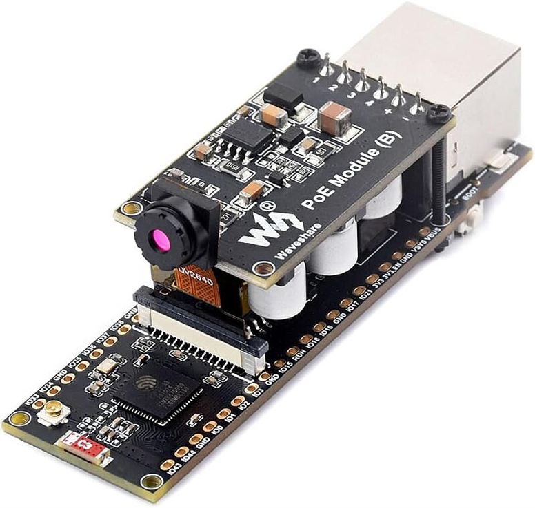 Waveshare ESP32-S3-POE-ETH Ethernet Geliştirme Kartı - Wi-Fi ve Bluetooth - PoE Modülü ile BirlikteWaveshare ESP32-S3 PoE Ethernet Kartı | Robo Dünya
