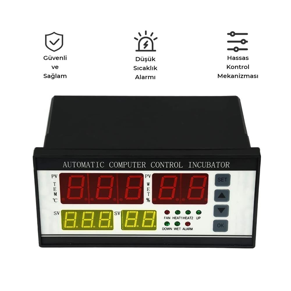 XM-18 AC 220V Dijital Nem ve Sıcaklık Kontrol Cihazı Otomatik Kuluçka İnkübatör TermostatXM-18 220V Nem ve Sıcaklık Kontrol Cihazı | Kuluçka Termostatı
