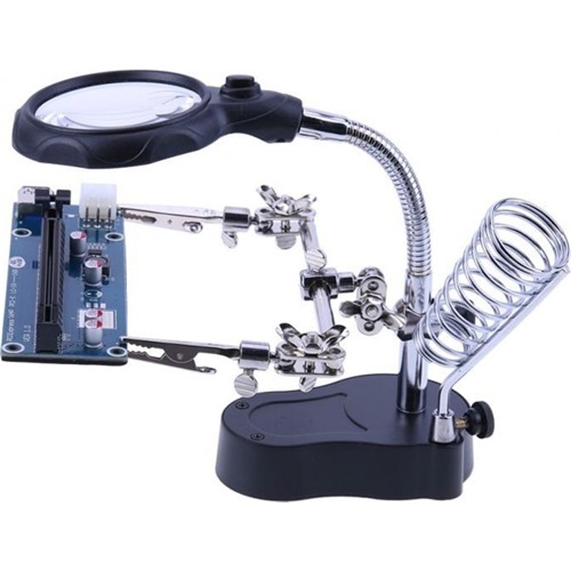 ZD 126-2 Işıklı Büyüteçli Havya Sehpası ve Ana Kart -Board Tutucu