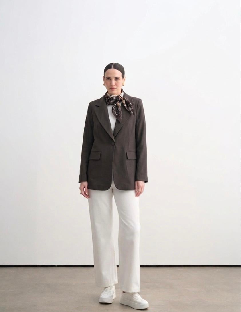 ASTARSIZ PAMUKLU İNCE BLAZER CEKET