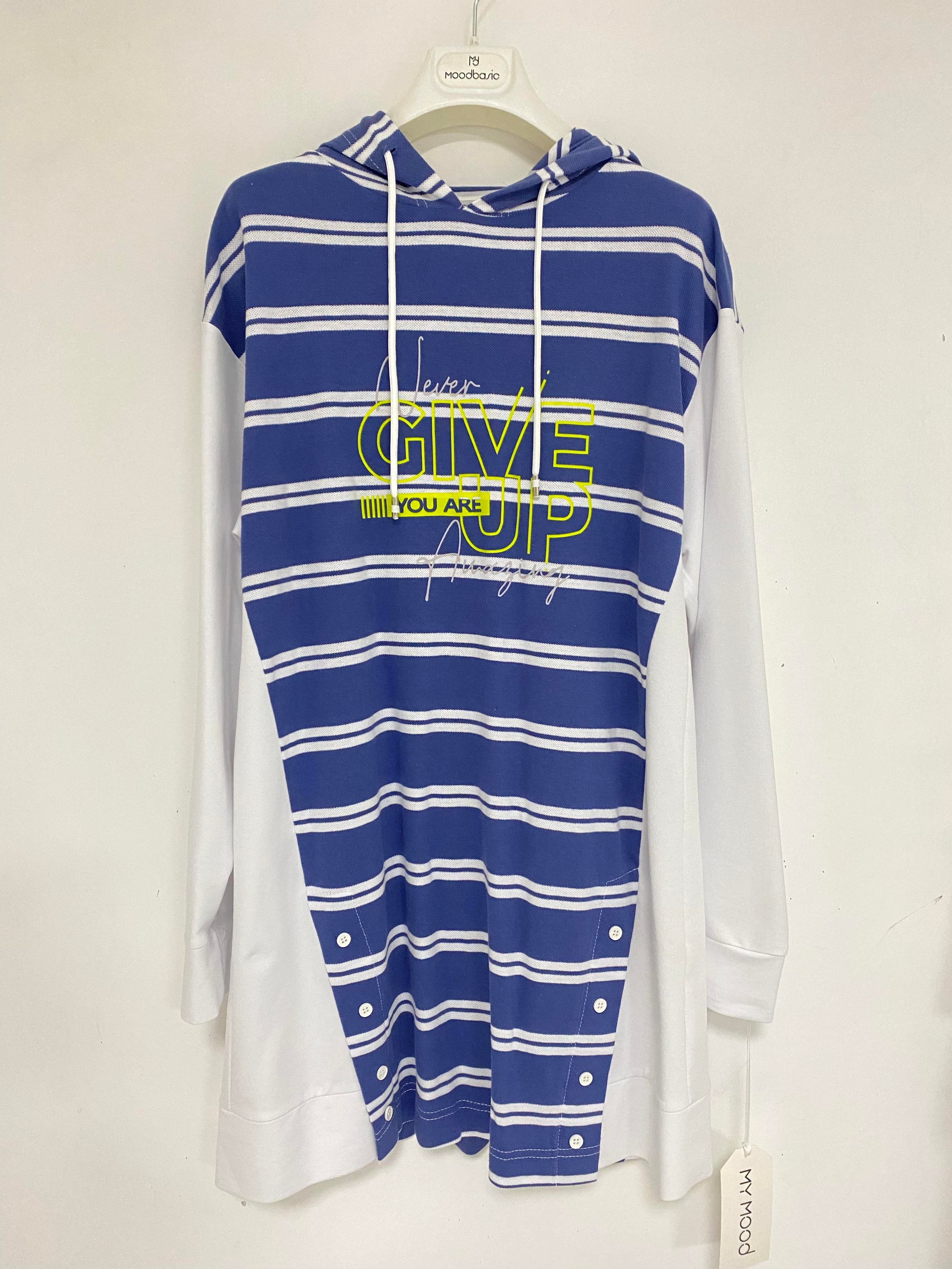 ÇİZGİLİ BASKILI SWEATSHIRT