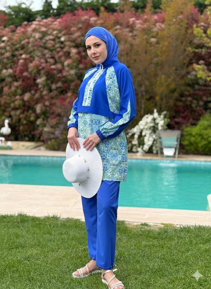 ETNİK DESENLİ TESETTÜR MAYO