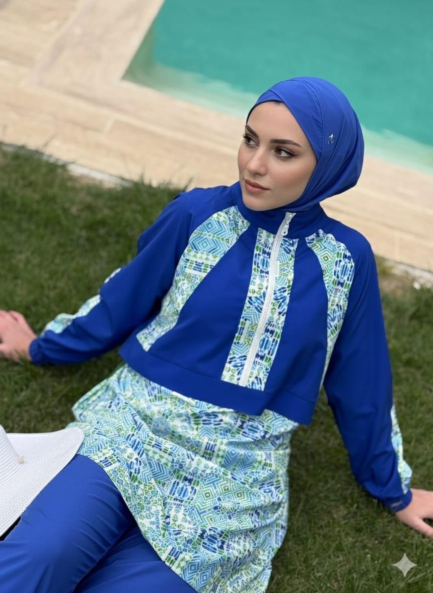 ETNİK DESENLİ TESETTÜR MAYO