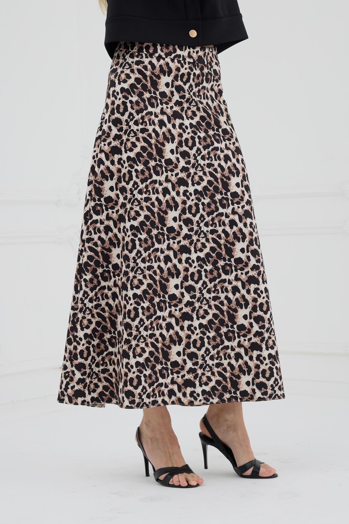 LEOPAR DESENLİ SCUBA ETEK
