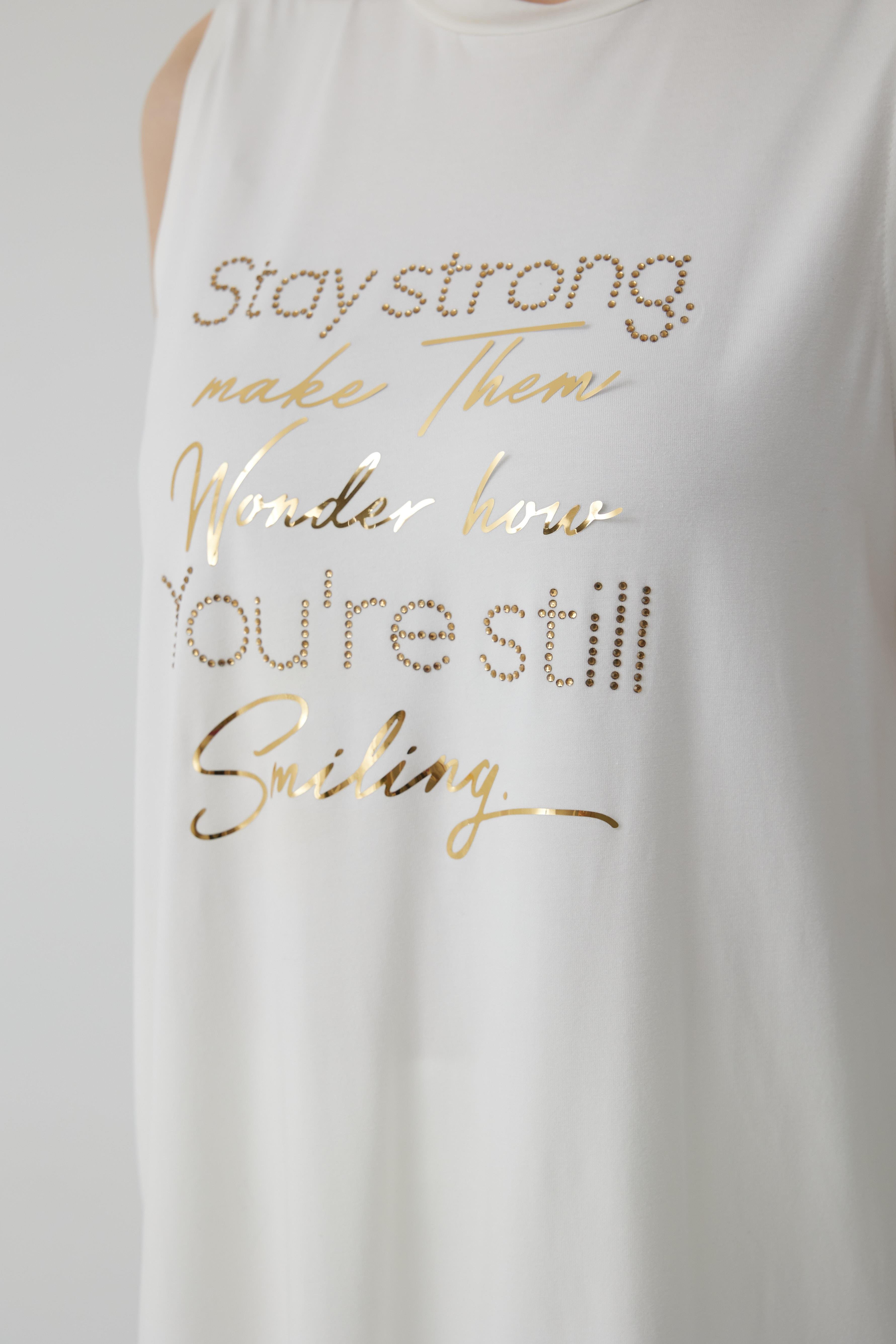 PARLAK BASKILI SIFIR KOL TSHIRT
