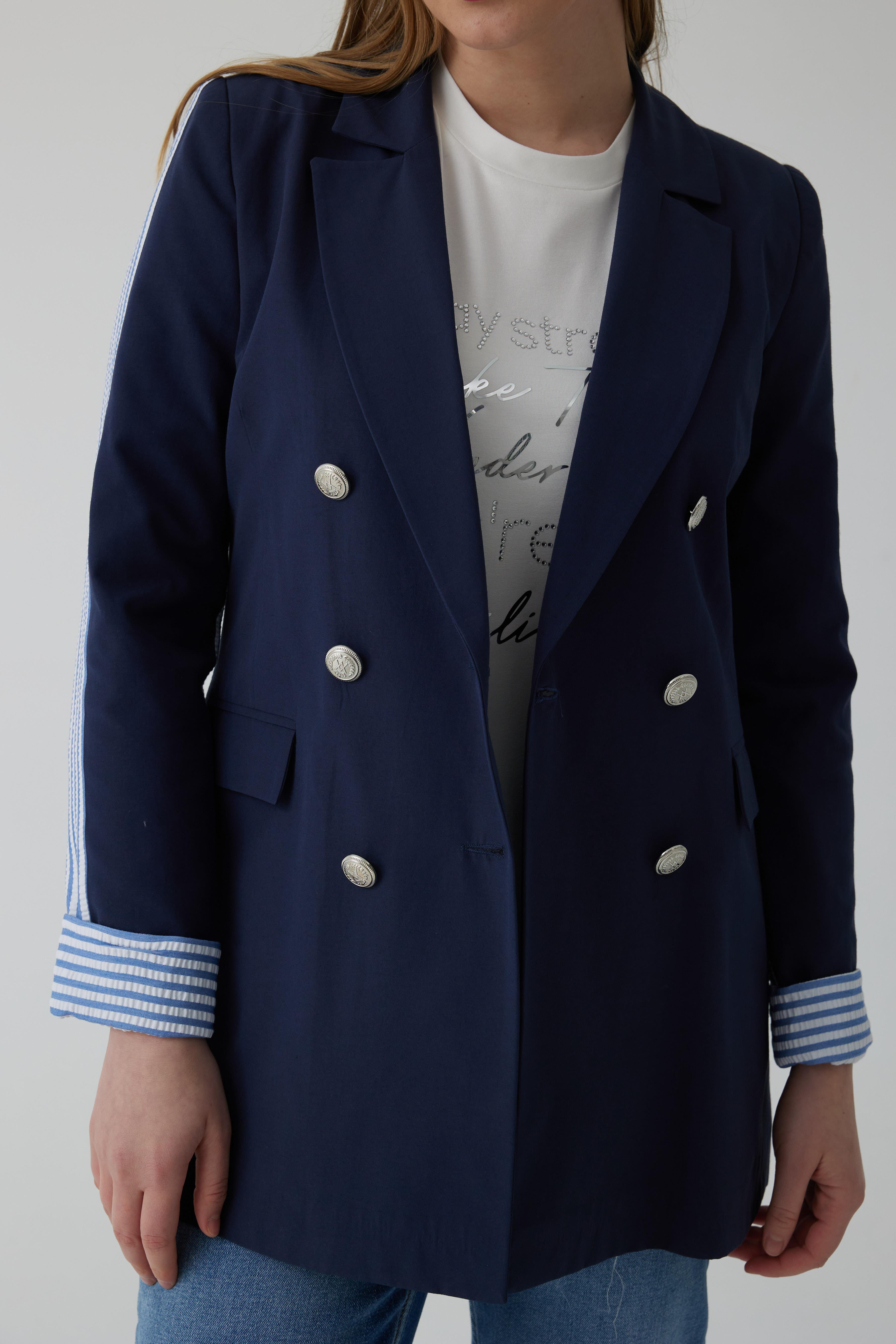 SIRTI ÇİZGİLİ BLAZER CEKET